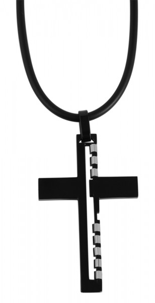 Akzent Kautschuk Damen Halskette, Länge: 50 cm / Stärke: 3 mm