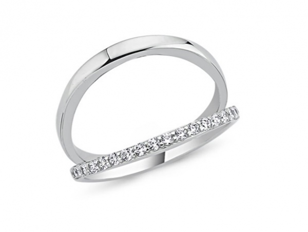 925 Silber Ring mit Zirkoniabesatz